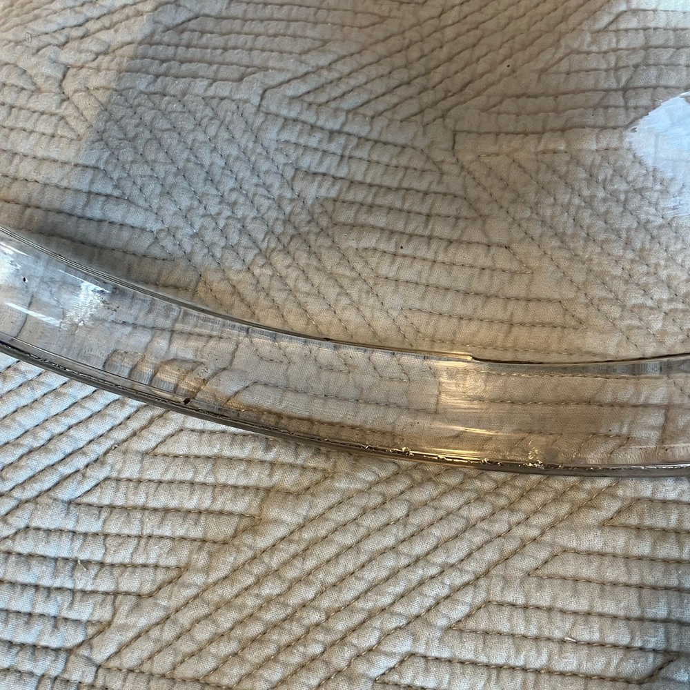 1800s French Glass Dome, Cloche With Solid Glass Knob Handle Large 18” - Picture 5 of 6